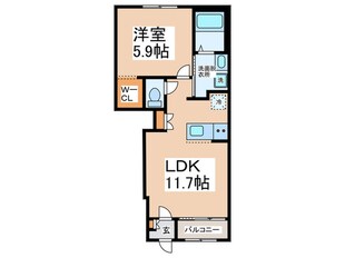 仮）泉佐野市下瓦屋新築アパートの物件間取画像